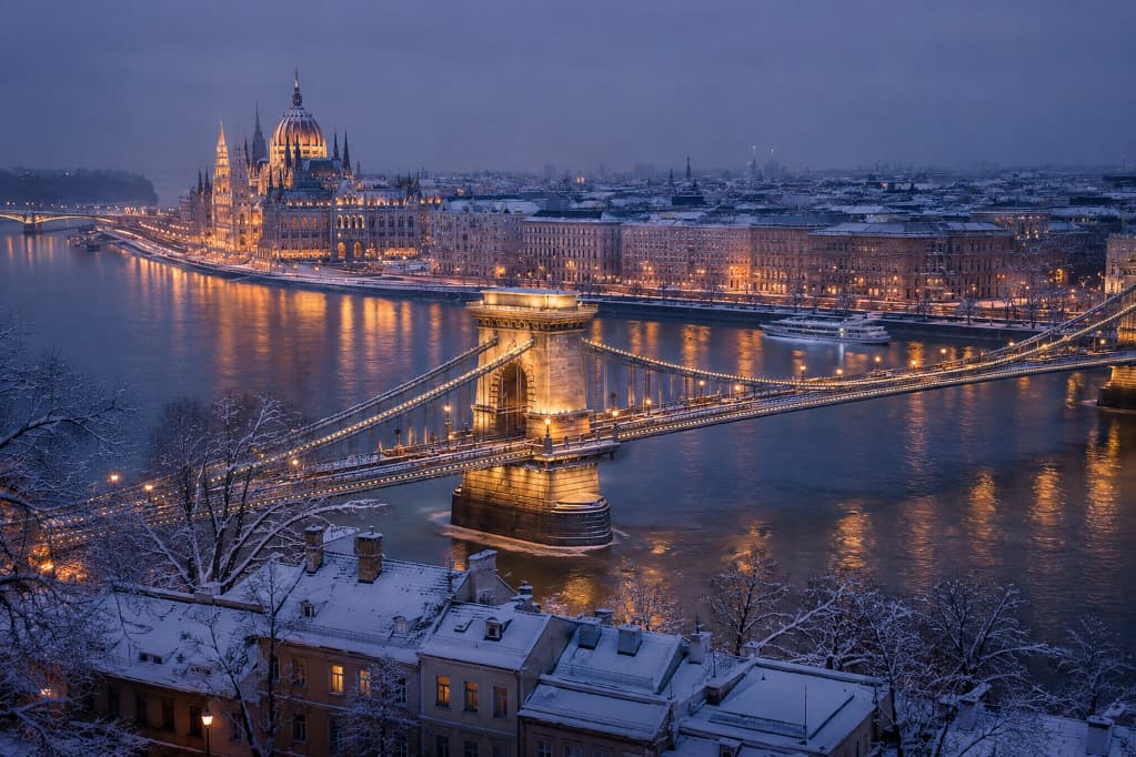 Budapeszt zimą
